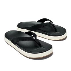 OluKai Nu‘a Pi‘o - Black -Trend Shoe Shop 20445 4040 003 W NuaPio BlkBlk