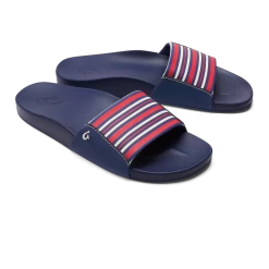 OluKai Kīpuni - Trench Blue / Stripe -Trend Shoe Shop 20508 DEZP 003 W Kipuni Trench Blue Stripe