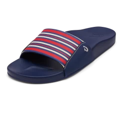 OluKai Kīpuni - Trench Blue / Stripe -Trend Shoe Shop 20508 DEZP AMZ W Kipuni Trench Blue Stripe